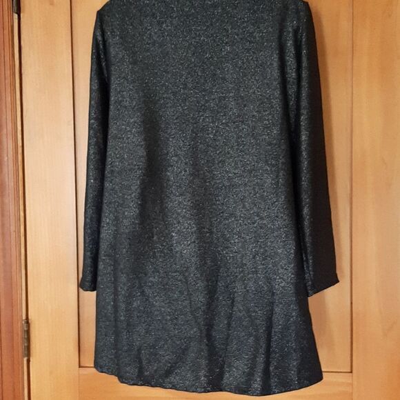 NWOT Women Black Metallic Long Sleeve Party Top Size XL - Picture 9 of 16